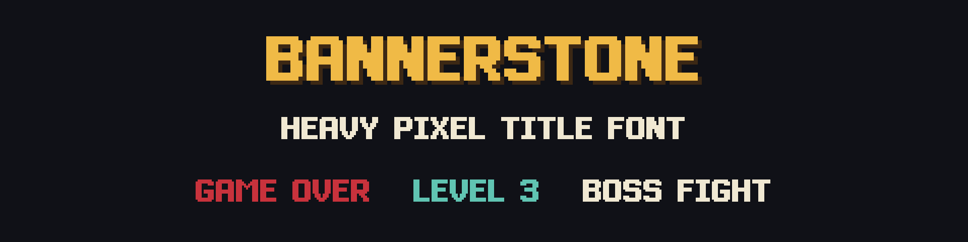 Bannerstone - Heavy Pixel Title Font
