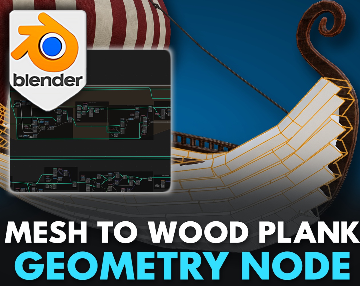Mesh to Wood Planks — Blender Geometry Nodes by 3D Tudor