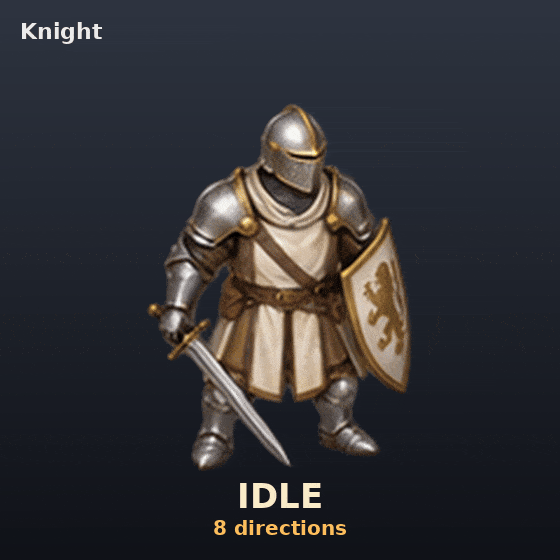 Knight: every animation, large
