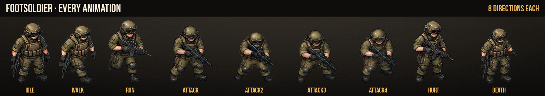Footsoldier: every animation