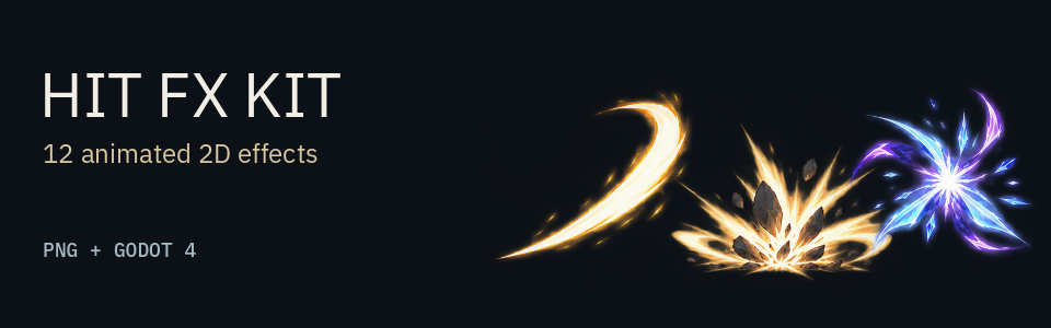 Hit FX Kit — 12 Animated 2D Effects for Godot 4