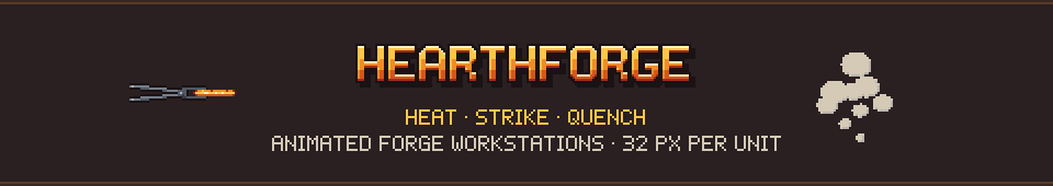 Hearthforge - Animated Pixel Forge Workstations & FX