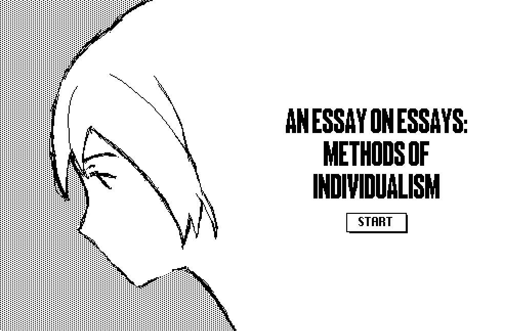 AN ESSAYS ON ESSAYS: METHODS OF INDIVIDUALISM cover