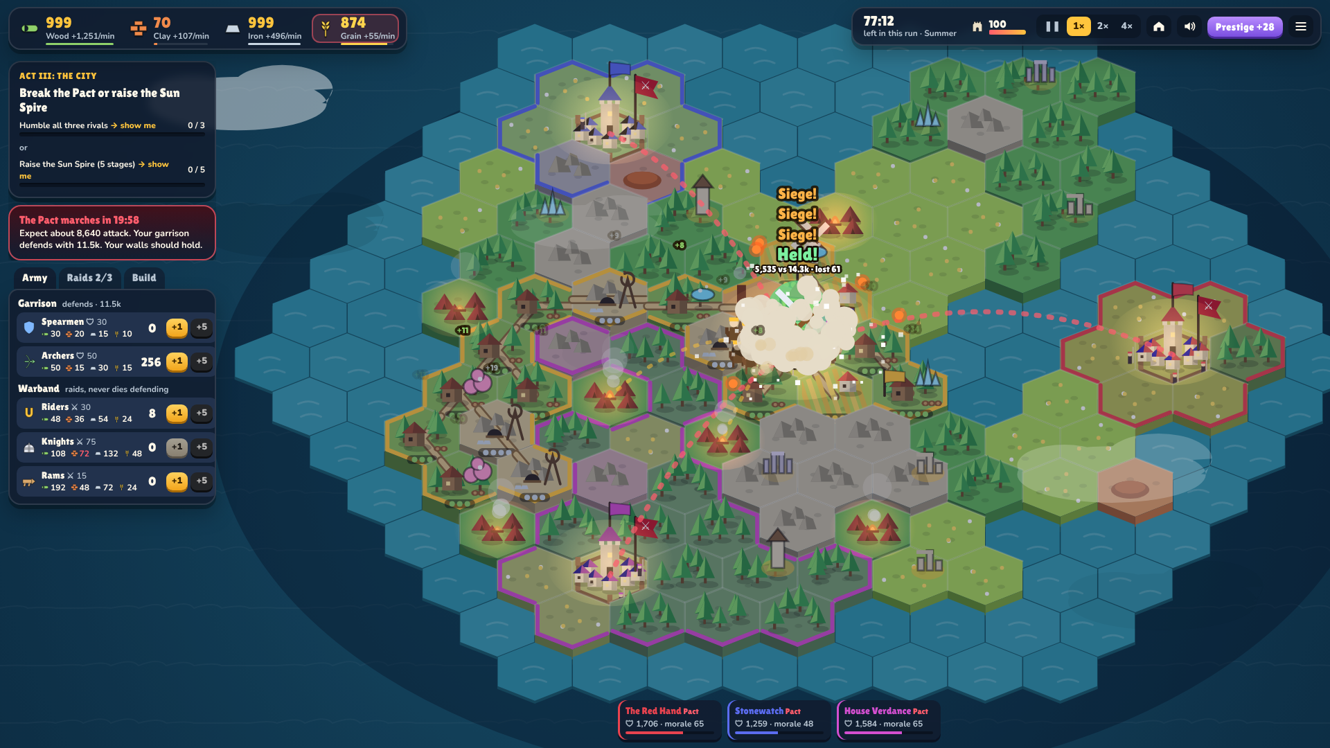 Hexhold – a short hex strategy game: raid, claim land, and outlast ...