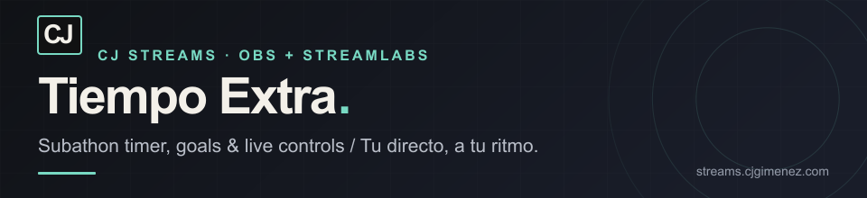 Tiempo Extra — Subathon Timer for Twitch & Kick