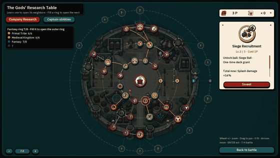 Choosing research between battles