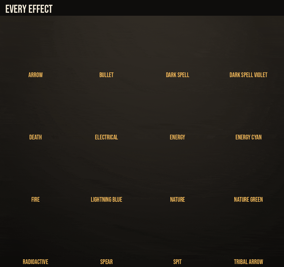 Projectile Effects: every effect
