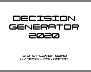 Decision Generator 2020