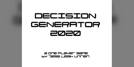 Cover image for Decision Generator 2020