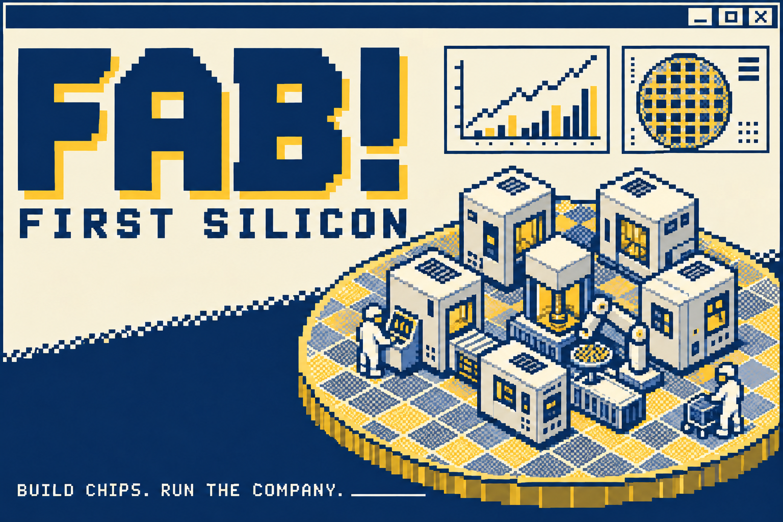 FAB! First Silicon cover: a pixel semiconductor fab on a wafer