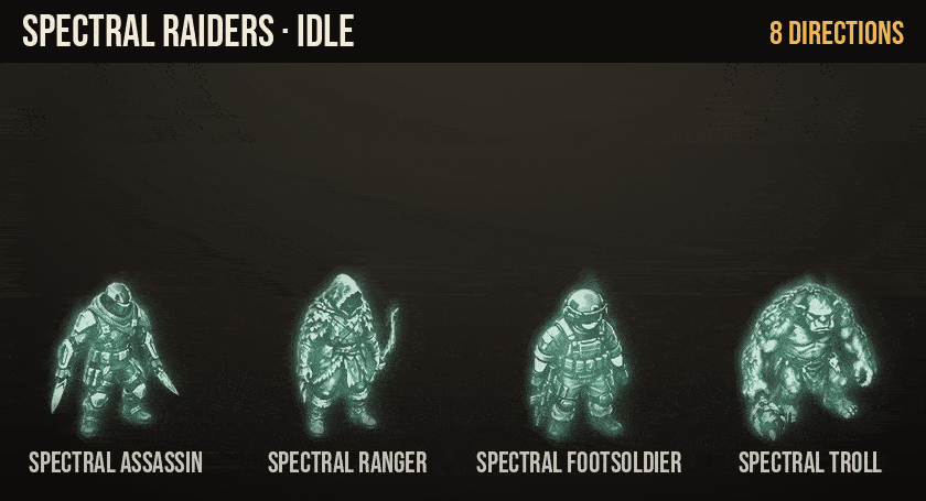Spectral Raiders: every animation, large