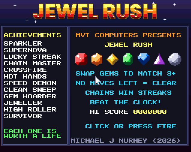 Jewel Rush - Amiga OCS by Mjnurney
