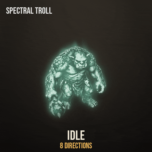 Spectral Troll: every animation, large