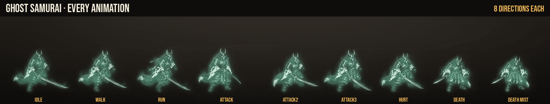 Ghost Samurai: every animation