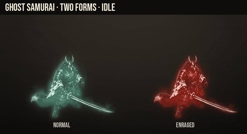 Ghost Samurai: normal and enraged form