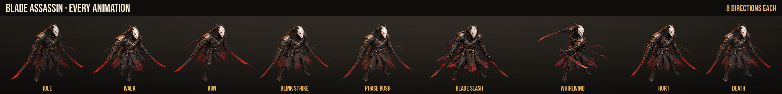 Blade Assassin: every animation