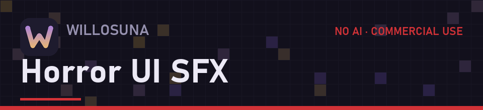 Horror UI SFX (360 UI Sound Effects, No AI)