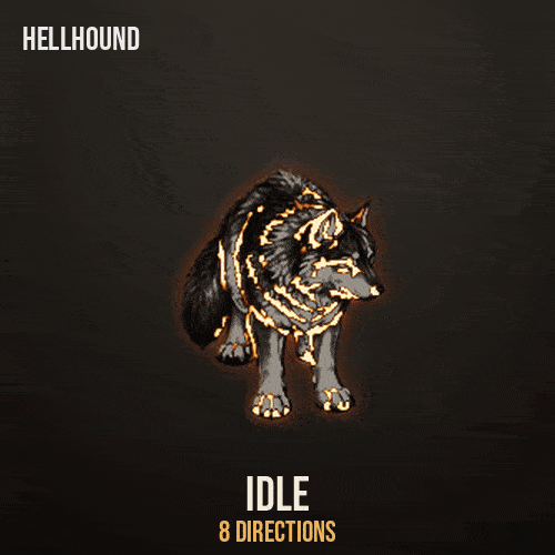 Hellhound: every animation, large