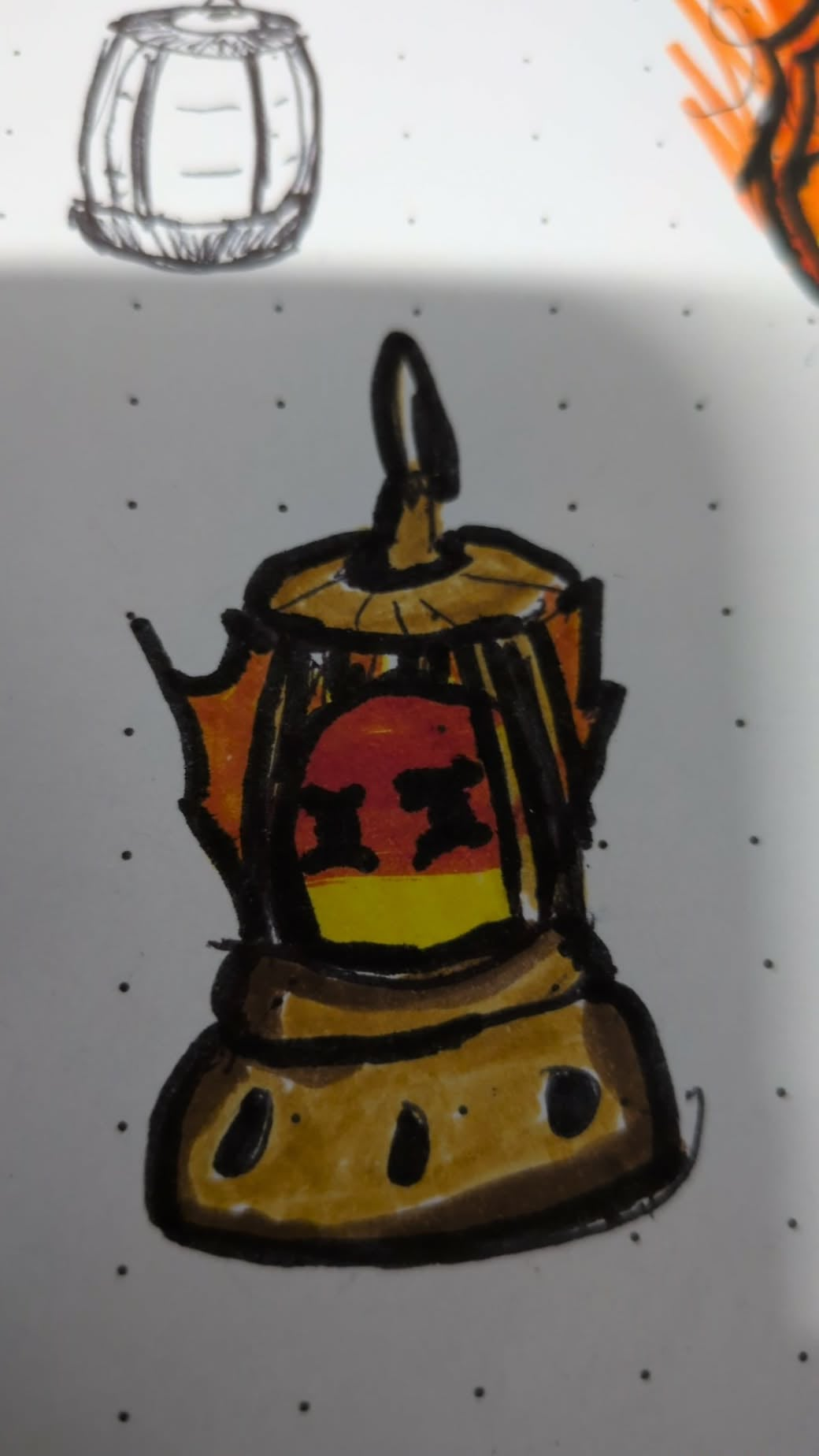 Spirit in a lantern concept drawing