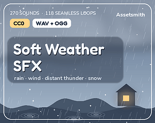 Soft Weather SFX - Rain, Wind, Thunder & Snow (270 Sounds) cover