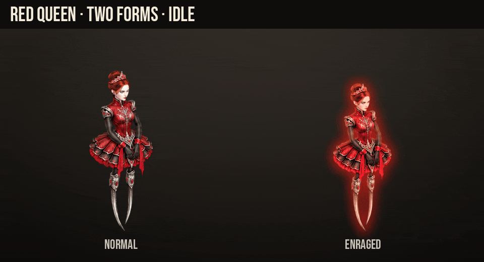 Red Queen: normal and enraged form