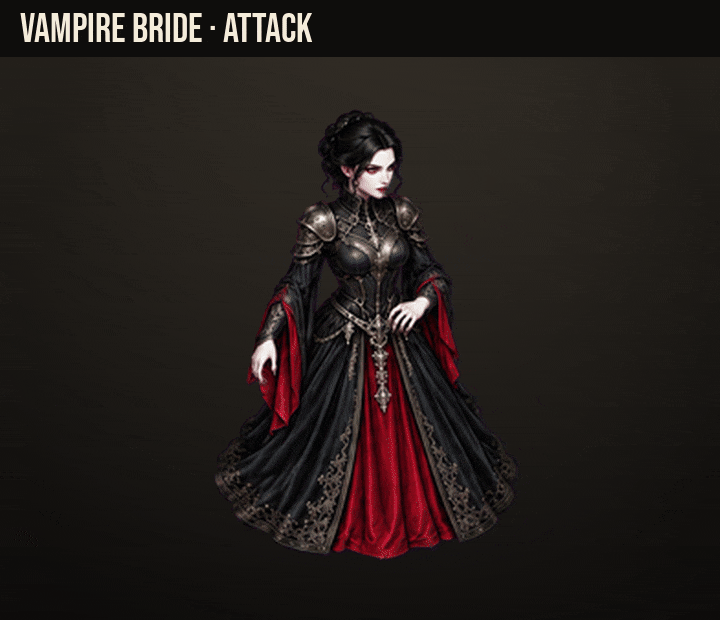 Vampire Bride: gliding nail swipe