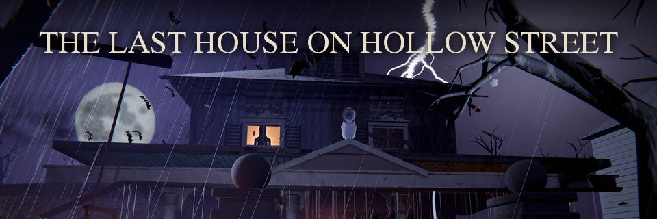 The Last House on Hollow Street: a storm-lit house with a figure in the upstairs window