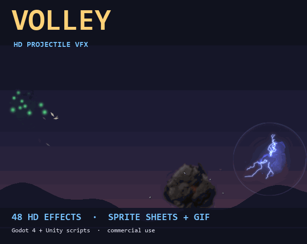 A whole projectile in one call: VOLLEY's fire() with SALVO's sounds ...