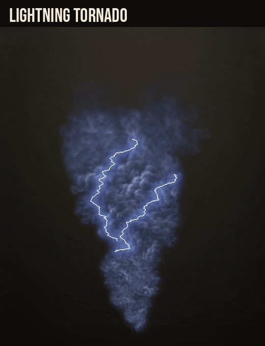 Free Tornado Effects: the lightning tornado, large