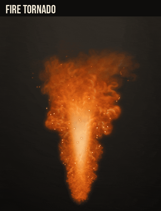 Free Tornado Effects: the fire tornado, large
