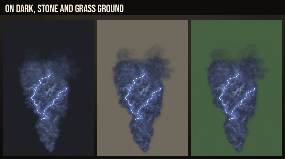 Free Tornado Effects: both tornadoes on dark, stone and grass ground