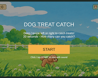 犬のおやつキャッチゲーム