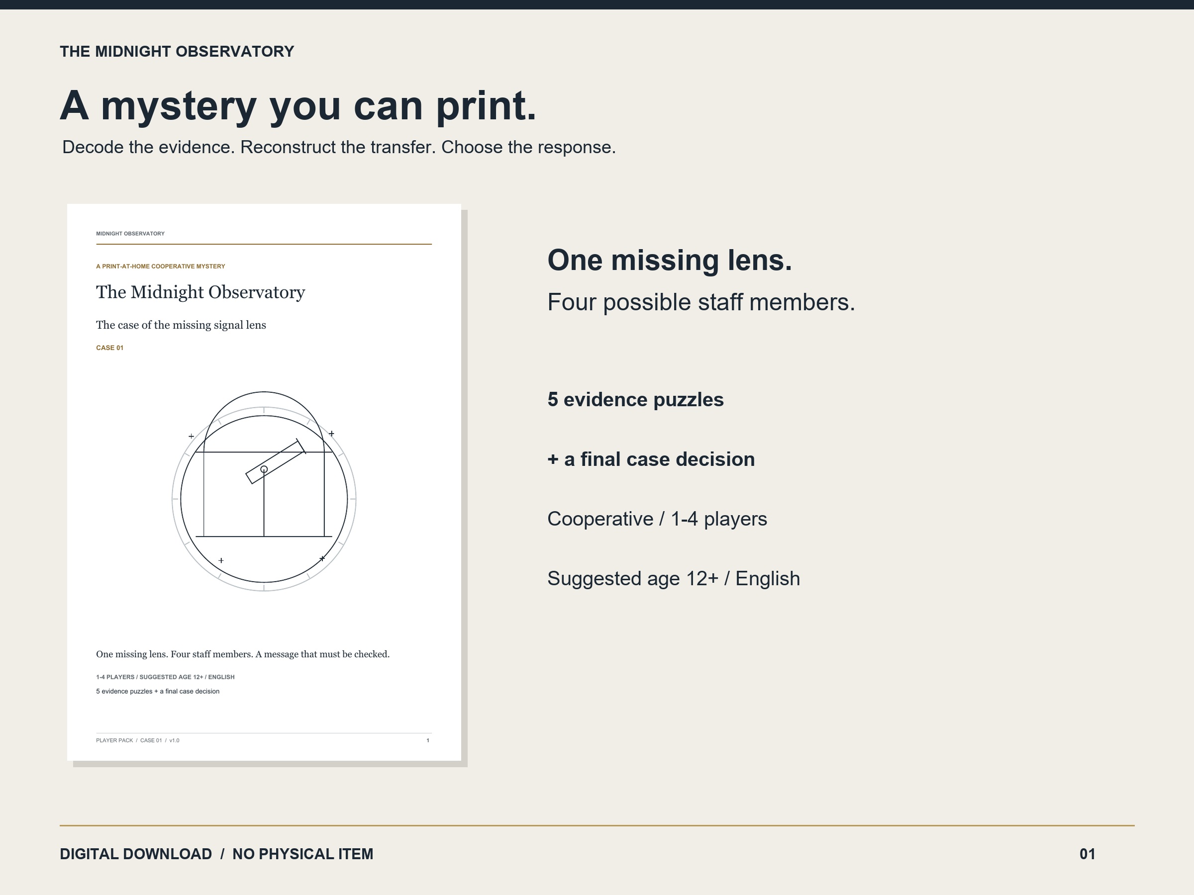 The Midnight Observatory — Printable Mystery