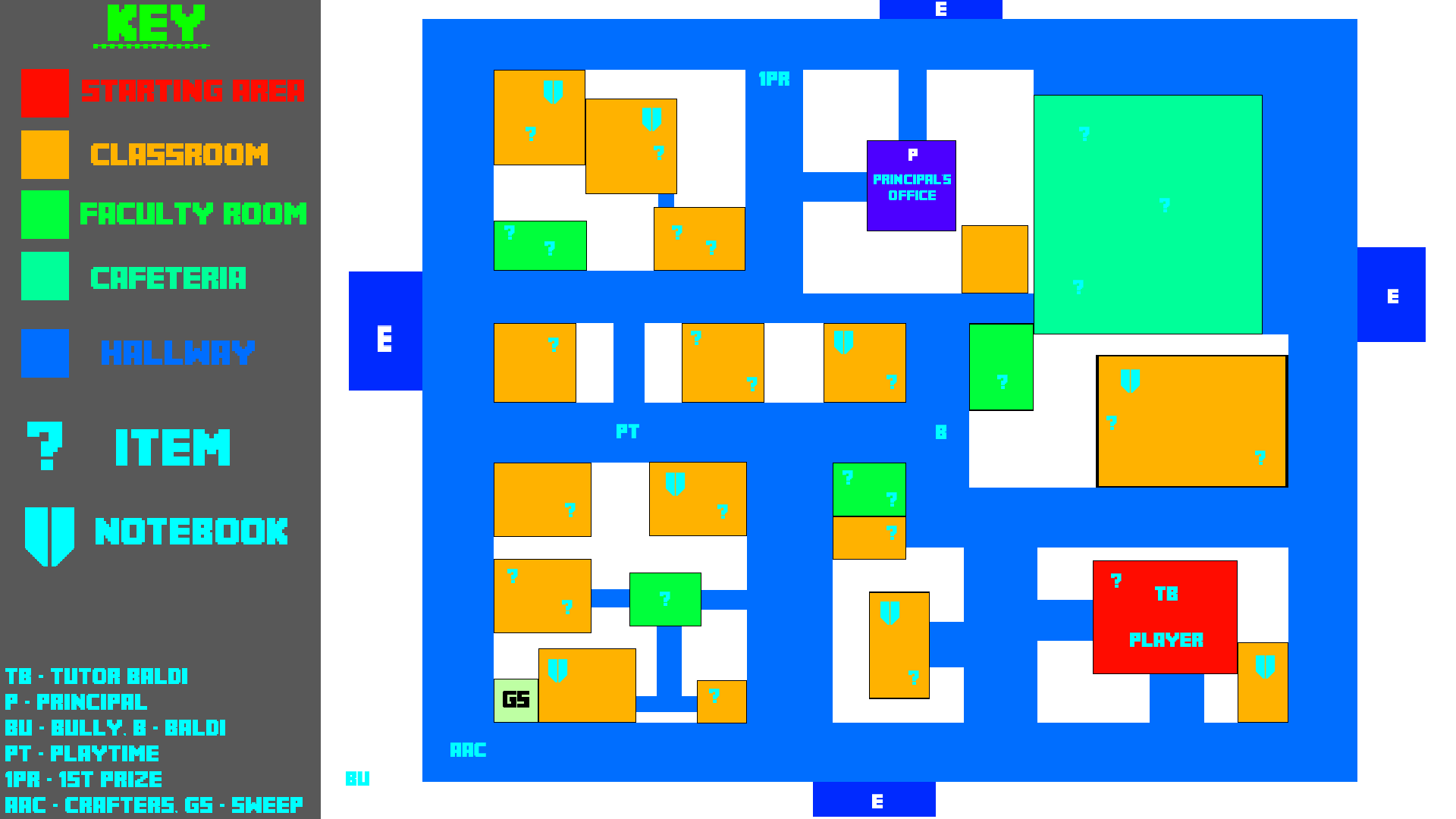 Baldis Basics Map Layout