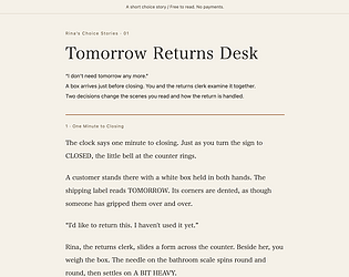 Tomorrow Returns Desk