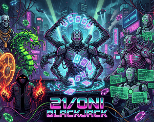 ONI 21: Cyberpunk Blackjack Roguelike (Web Demo)