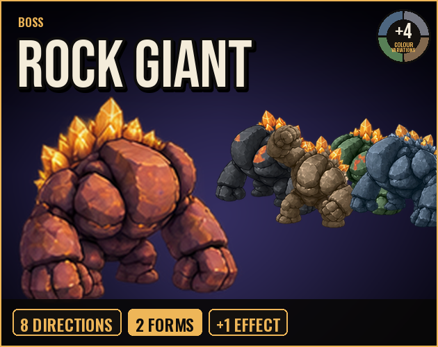 Rock Giant Boss cover: the boss in action