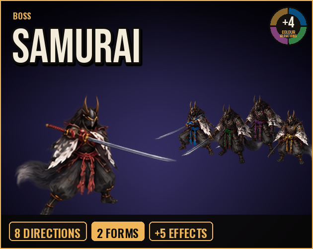 Samurai Boss cover: the boss in action