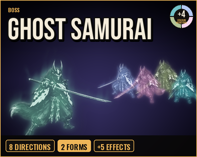 Ghost Samurai Boss cover: the boss in action
