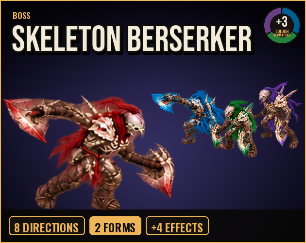 Skeleton Berserker Boss cover: the boss in action