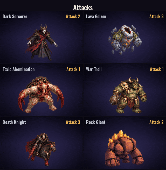 Bosses Set: attacks