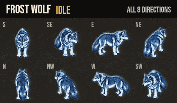 Frost Beasts: running in all 8 directions