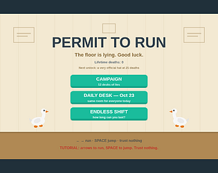 Permit to run