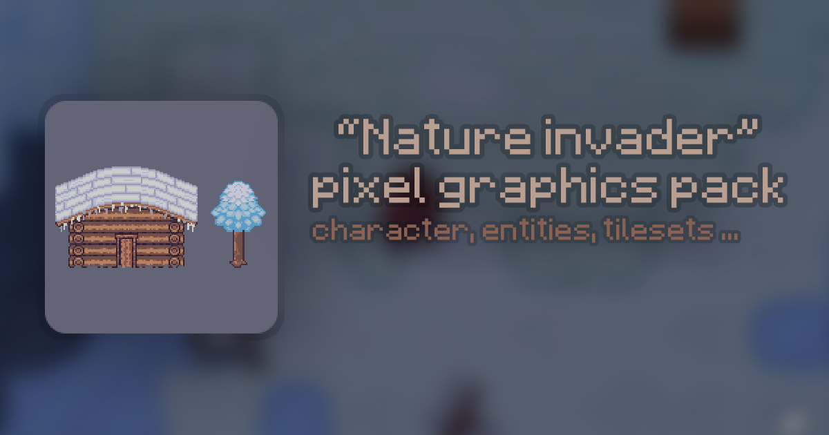 "Nature invader" pixel asset pack