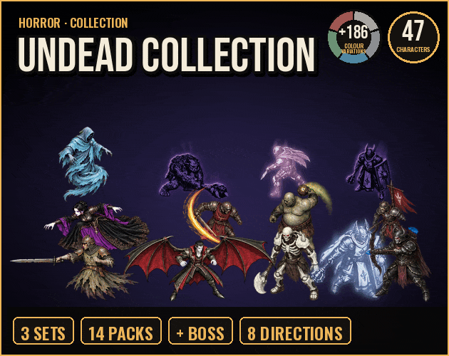 Undead Collection cover: its characters in action