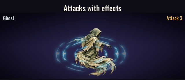 Ghost: attacks with their effects