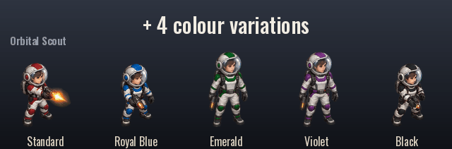 Space Crew: colour variations