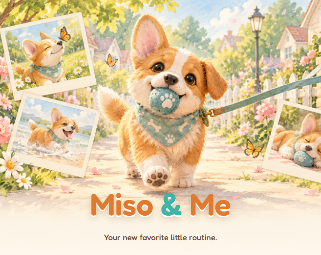 Timid Walk Animation Miso & Me: Cozy Puppy Care by crystllabs