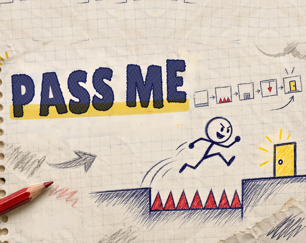 Pass Me — five tricky rooms on graph paper (free browser game ...