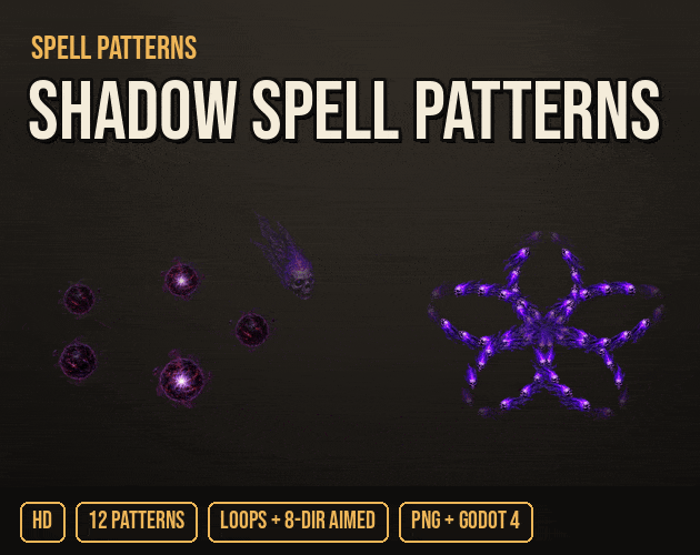 Spell Patterns Set: shadow spell patterns
